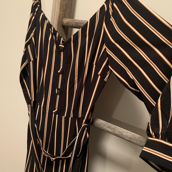 Chriselle Lim | Jane Stripe Portrait Jumpsuit - Picture 8 of 8